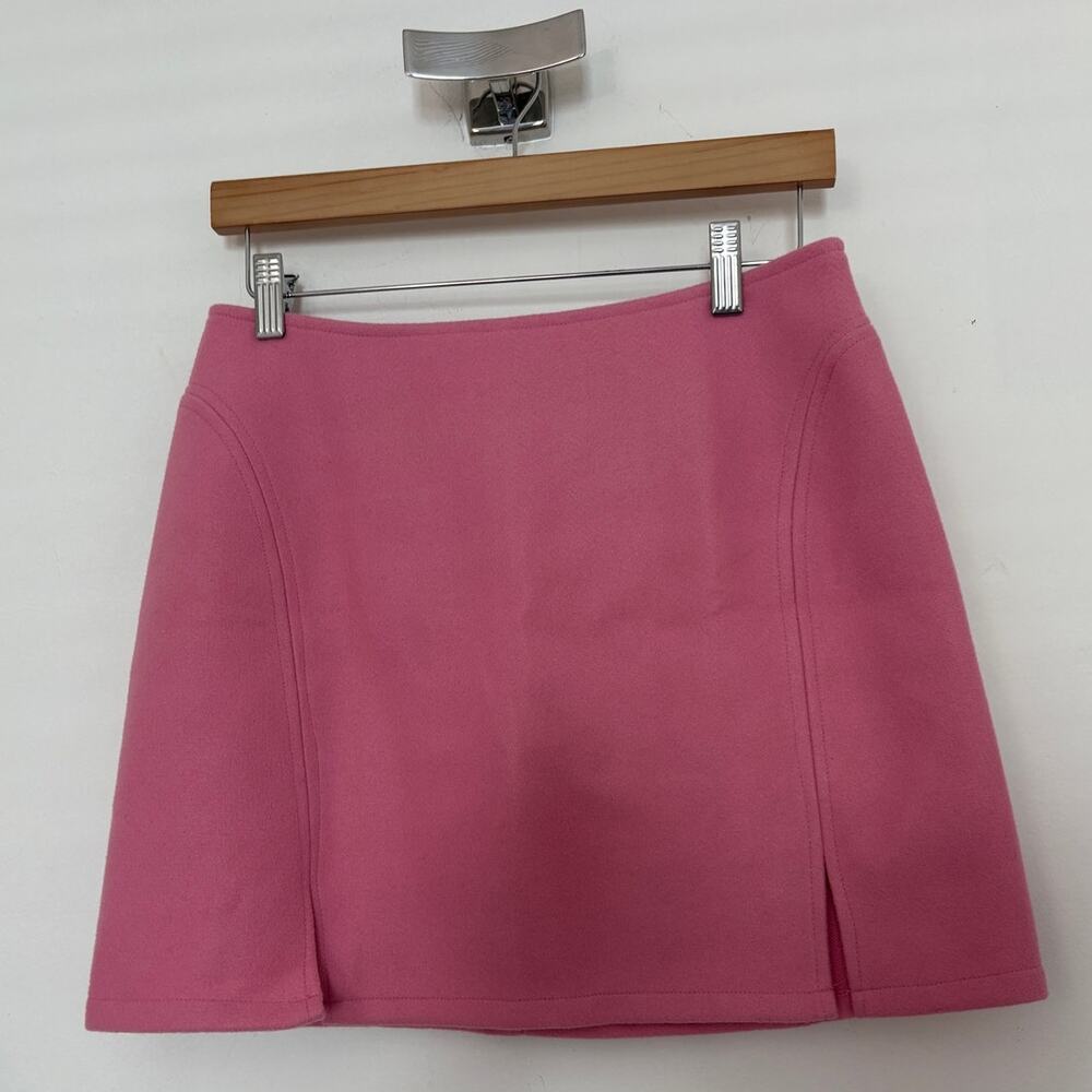 EXLURA Pink Mini Skirt with Front Slit Size S NWT